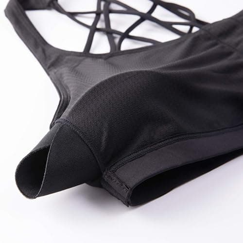 CRZ YOGA Naked Feeling Strappy Sports Bras for Women - Criss Cross Back Wireless Padded Cami Yoga Workout Top thumbnail 6