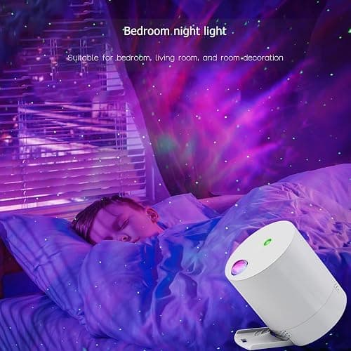 Galaxy Projector Star Projector, Northern Lights Projector with Remote Control, Adjustable Color, Brightness and Movement Speed, Night Light Projector for Adults, Bedroom, Living Room thumbnail 3