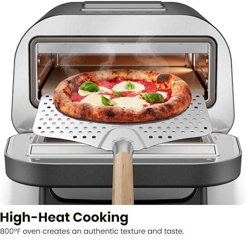 CHEFMAN Indoor Pizza Oven - Makes 12 Inch Pizzas in Minutes, Heats up to 800°F - Countertop Electric Pizza Maker with 5 Touchscreen Presets, Pizza Stone and Peel Included - Stainless Black thumbnail 6
