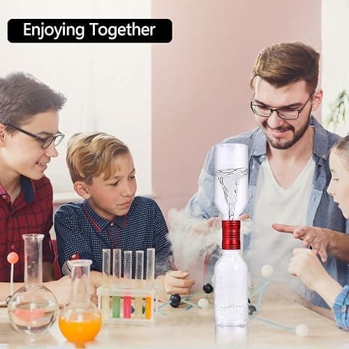 Waitahug Tornado Maker, Weather Toys, Ultra-Light Aluminum Connecting Tube, Including 2 Empty Bottles, Watertight Tornado Toy, Suitable for Kids' Science Experiments (Golden) thumbnail 3