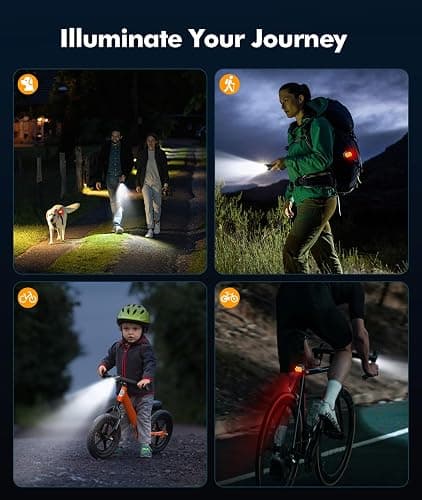 CIRYCASE Bike Lights Front and Back, 3+6 Modes Bicycle Lights with Side Warning Light, Rechargeable & IP65 Waterproof Cycle Light, CyclingLights Headlight and Rear for Road Riding, Easy to Install thumbnail 7