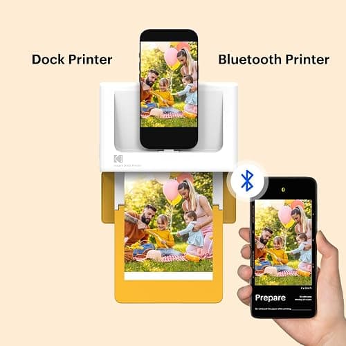 KODAK Dock Plus 4PASS Instant Photo Printer, 4x6 inches, 90 Sheets Bundle thumbnail 4