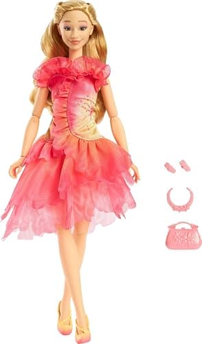 Mattel Universal Wicked Glinda Fashion Doll & Accessories with Blonde Hair, Poseability & Removable Ballroom Look thumbnail 5