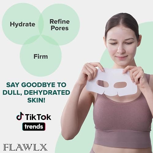 Flawlx Bio-Collagen Real Deep Face Mask, Hydrating Overnight Hydrogel Mask, Pore Minimizing, Elasticity Boosting, With Natural Ingredients, Facial Mask 45g (5-Pack) thumbnail 4