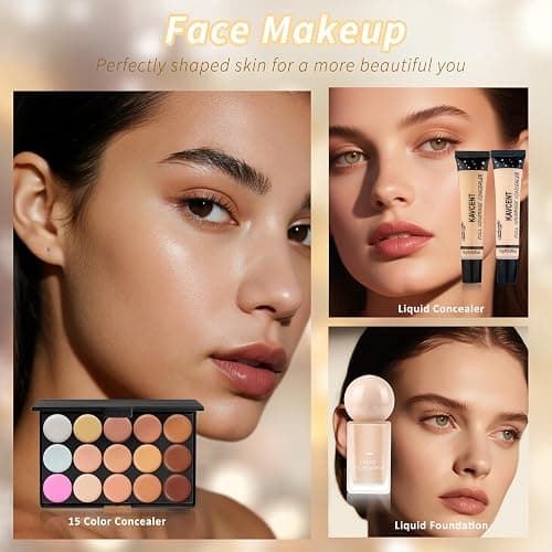 Makeup Kit Makeup Set for Women Teens full Kit Makeup Kits for Teenagers Eyeshadow Foundation Makeup Gift Sets for Teen Girls Women Christmas Gifts thumbnail 4