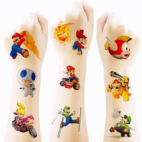 Lnyofz Temporary Tattoos 60-Piece Pack, 2” x 2” Temporary Tattoos for Kids Party Favors, Fake Tattoos Stickers Glow Party Supplies and Decorations For Boys Girls Teens Birthday Gift 1 thumbnail 2