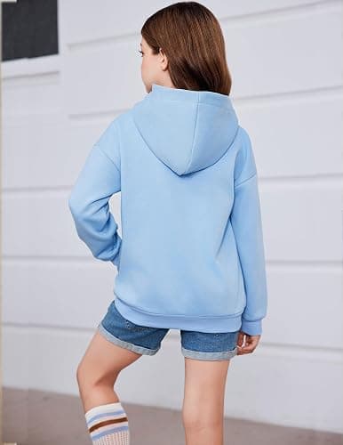 Arshiner Girls Zip Up Hoodies Teen Fleece Full-Zip Sweatshirts Jacket Casual Fall Hoodie with Pocket thumbnail 4