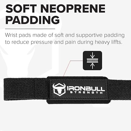 Lifting Wrist Straps for Weightlifting (1 Pair) – Padded Lifting Straps for Deadlifts, Powerlifting, Strength Training & Bodybuilding – Gym Straps for Men & Women thumbnail 3