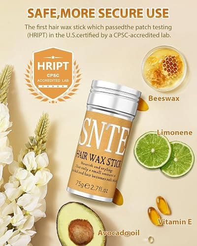Samnyte Hair Wax Stick, Hair-Styling Waxes, Nourishing Accessories - Slick Stick for Women & Kids, Gel Tamer for Flyaways, Bun Maker & Styling Cream, 2.7 Fl Oz thumbnail 5