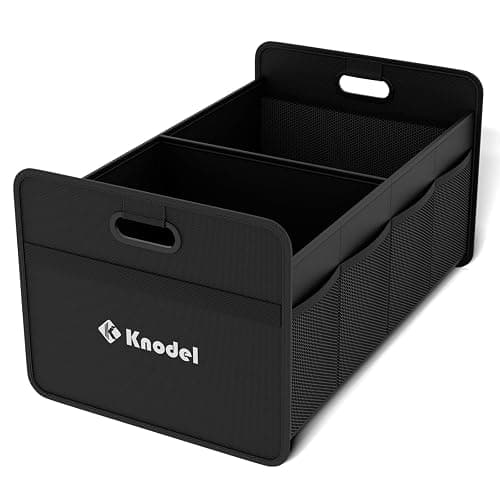 K KNODEL Car Trunk Organizer, Foldable Organizer for Car, Automotive Consoles & Organizers, Storage with Reinforced Handles (Small, Black) - Image 1