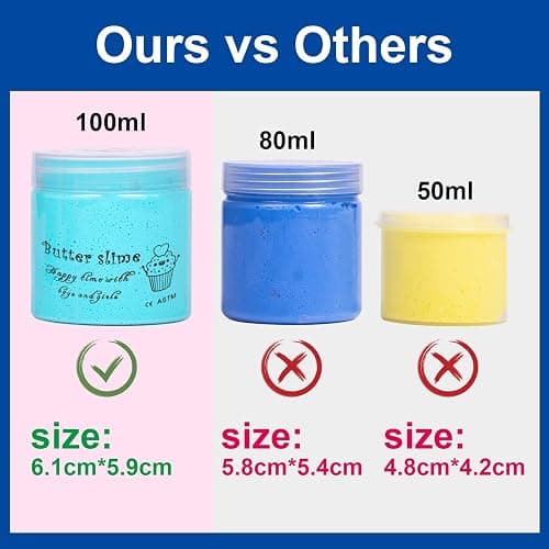 Slime Kit with 3 Pack Butter Slimes,Candy,Blue Scented Slime Kit for Girls and Boys,Super Soft and Non Sticky DIY Surprise Slime thumbnail 7