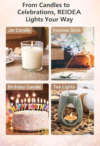 REIDEA Electric Lighter S4 Candle Lighter USB Rechargeable with Safety Switch, Flameless Portable Fast Heat Windproof Plasma Electronic Lighters, Perfect for Home Cooking BBQ Camping Stove Fireworks thumbnail 7