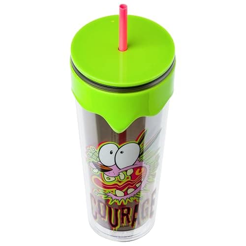 Silver Buffalo Courage the Cowardly Dog Scared Nostalgic Cartoons 3D Sculpted Drip Tumbler, 26 Ounces thumbnail 5