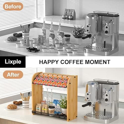 K Cup Holder Coffee Pod Organizer for Coffee Bar Accessories, K Cup Holders for Counter, Large Capacity K Cups Holder, Easy Assembly Coffee Station Organizer for Countertop (28 Coffee Pods At Least) thumbnail 4