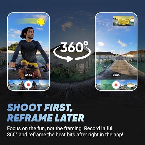 Insta360 X4 Standard Bundle - Waterproof 8K 360 Action Camera, 4K Wide-Angle Video, Invisible Selfie Stick Effect, Removable Lens Guards, 135 Min Battery Life, AI Editing, Stabilization thumbnail 3
