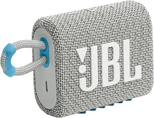 JBL Go 3 Eco - Portable Mini Bluetooth Speaker, big audio and punchy bass, IP67 waterproof and dustproof, 5 hours of playtime, Made in part with recycled materials (Eco White) - Image 1