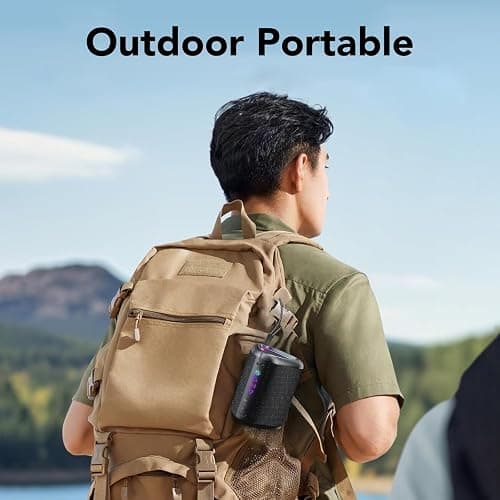 aowoka Bluetooth Speaker, 2025 Portable Wireless Speakers with Led Light, Bluetooth 5.4, 24H Playtime, Enhanced Bass, IPX7 Waterproof, Outdoor Speaker for Travel, Sport, Party, Biking. thumbnail 6