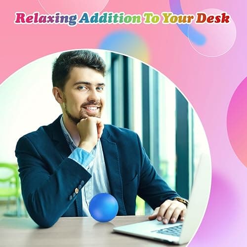 Slow Rise Giant Gel Stress Balls for Adults, 3.54" Malt Sugar Filled Squishy Fidget Toy - Silent Maltose Squeeze Ball for Adults Anxiety Relief/Hand Therapy/Autism/ADD/ADHD (Blue) thumbnail 5