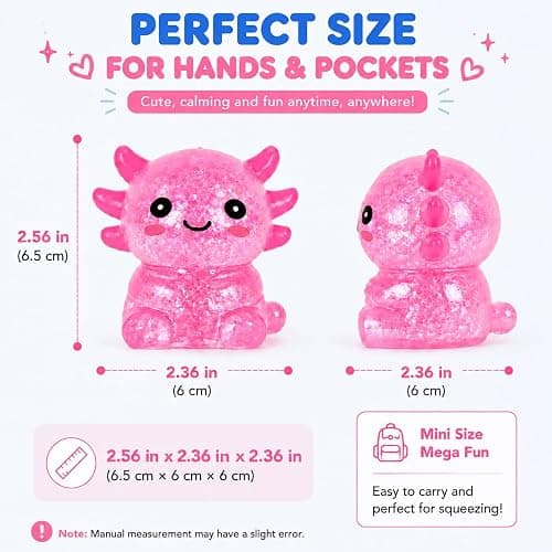 Tibberly Axolotl Squishy Stress Ball, Cute Soft Slow Rising Squishy Toy, Calming Fidget Squeeze Toy Sensory Toy for Stress Relief Kids Adults thumbnail 2
