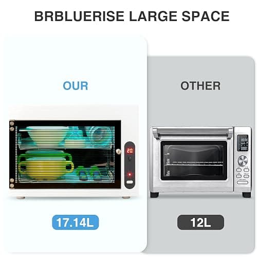 BRBLUERISE Nail Tool Cleaning Machine 17L Big Capacity UV Sanitizer Cabinet Salon Equipment for Spa Beauty Home Metal Tools thumbnail 7