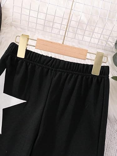 COZYEASE Girls' Print High Waisted Straight Leg Sweatpants Casual Athletic Loose Long Pants thumbnail 3