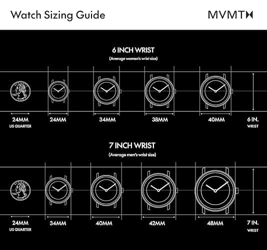 MVMT Men’s Airhawk - Pilot Watch for Men - Military Analog Men’s Wristwatch - Stainless Steel Aviator Watch - Minimalist Water-Resistant 5 ATM/50 Meters Timepiece - Interchangeable Watch Bands - 42mm thumbnail 5