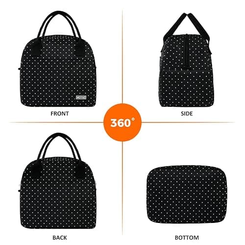 Moyad Lunch Bags for Women, 10L Reusable Insulated Lunch Bags Cooler Lunch Box for Women Work Travel Picnic Camping Outdoor, Polka Dot thumbnail 8