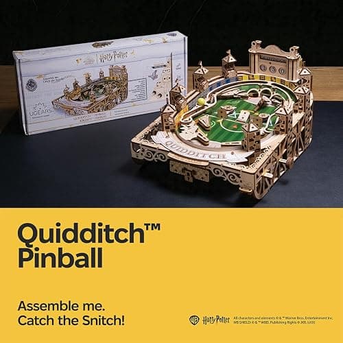 UGEARS Harry Potter Quidditch Pinball Machine - 3D Wooden Puzzles for Adults to Build, Mechanical Wooden Model Kits, Wood Brain Teaser Puzzles, Harry Potter 3D Puzzle Pinball Game for Christmas thumbnail 9