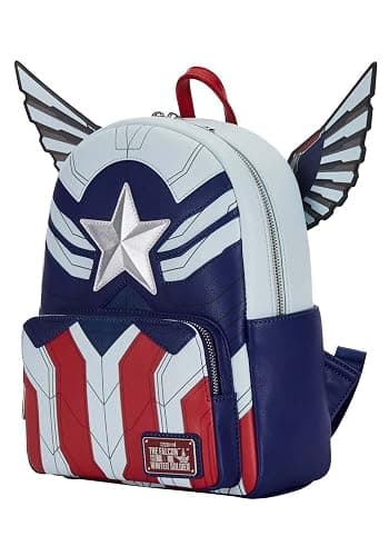 Loungefly Marvel Falcon Captain America Cosplay Mini Backpack Captain America One Size thumbnail 3