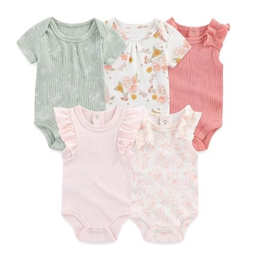 JELYLOVE Unisex Baby Boy Girl Bodysuits Sets 20 Pack Cotton Casual New Born Clothes Comfort Infant Outfit Essentials thumbnail 2