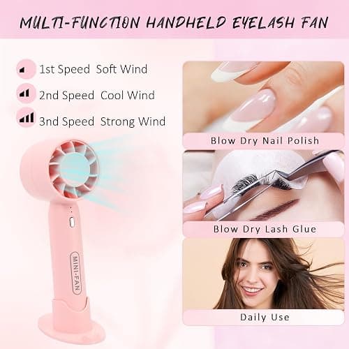 EMEDA Lash Shampoo Kit 2.02 fl oz Lash Cleaning Kit with Rechargeable Fan Dryer/Brush/Rinse Bottle, Oil-free Cleanser Wash for Extensions & Clusters & Natural Eyelashes, Cleaner for Eyelash Care thumbnail 5