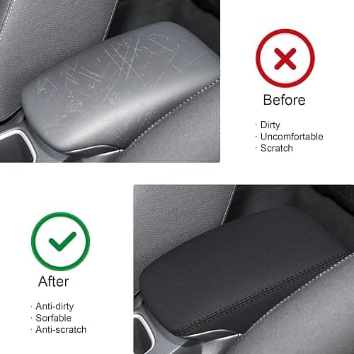 faccaibbg Armrest Cover for Nissan Sentra 2013-2019 Well-Make Durable Middle Console Cover Armrest Box Protective Cover for 2013 2014 2015 2016 2017 2018 2019 Nissan Sentra Accessories(Black). thumbnail 2