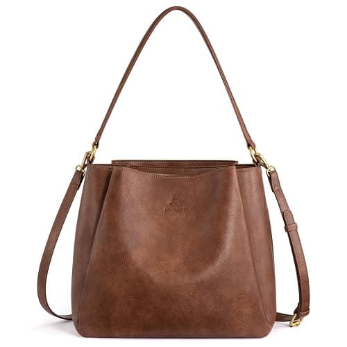 LOVEVOOK Hobo Bag for Women with Three Large Compartments Waterproof Shoulder Handbags Purse for Work Shopping Travel - Image 1