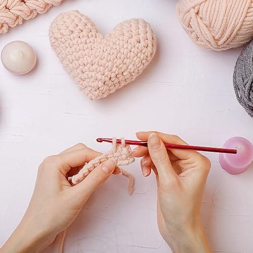 OWill Set 24 pezzi Di Uncinetti, con custodia, in Alluminio, 14 Pezzi Ergonomici con 10 pennarelli,2-10mm Extra Lunghe Knit Needles per principianti adulti thumbnail 6