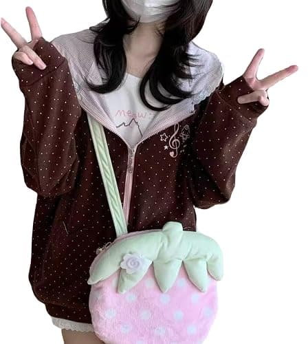 Pokn Y2K Zip Up Hoodie Jojifuku Cutecore Kawaii Hoodie Clothes Women Long Sleeves Tops Graphic Cutecore Shoujo Clothes - Image 1