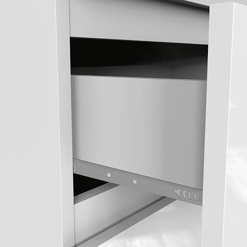 Nera High Gloss 6 Drawer Chest of Drawers Wood, Dresser Drawers for Bedroom Furniture Storage Unit Drawers for Clothes (White Gloss (Matt White)) thumbnail 7