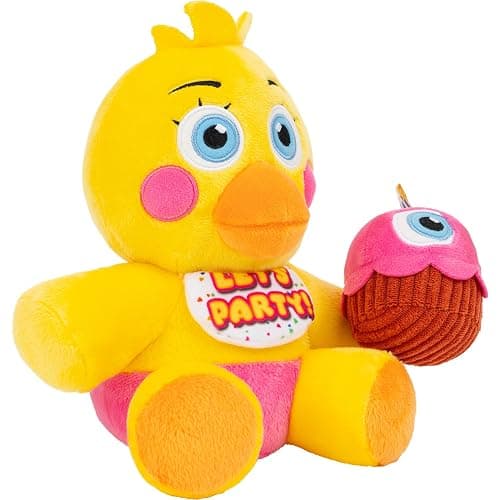 Jazwares Five Nights at Freddy’s Toy Chica Plush - 8-Inch Stuffie with Soft Material and Glow-in-The-Dark Eyes thumbnail 3