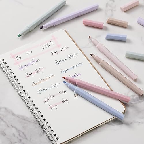 Mr. Pen- Aesthetic Highlighters No Bleed, 6 Pack, Pastel Colors, Chisel Tip | Cute Bible Highlighters Assorted Colors for Journaling, Highlighting, Underlining, Fast Dry, Back to School Supplies thumbnail 8