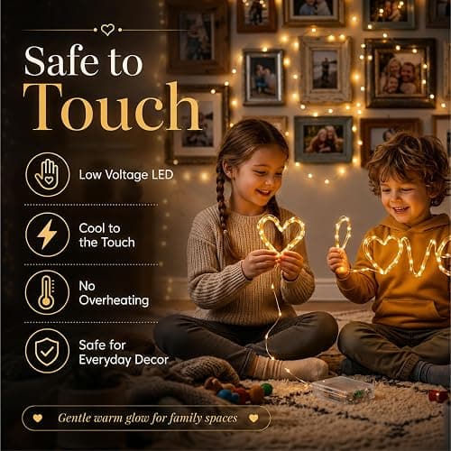 SINAMER 16FT 50LED Fairy Lights Battery Operated (Included), 8 Modes & Time | Waterproof Silver Wire, Mini Twinkle Starry Firefly Lights, For Mason Jars Party Wedding Parties Wreath Decor, Warm White thumbnail 5