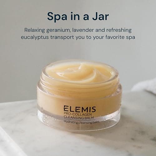 ELEMIS Pro-Collagen Cleansing Balm Makeup Remover, Hydrating Facial Cleanser, Oil Cleanser, Oil Makeup Remover, Deep Cleanse | 3-in-1 luxury facial cleanser and makeup remover. Oil cleanser for a deep cleanse. Ideal for sensitive, dry and delicate skin thumbnail 6