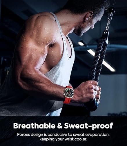 MoKo Sport Band Compatible with Samsung Galaxy Watch Ultra Bands 47mm (2025/2024) Women Men, Breathable Soft Silicone Waterproof Marine Strap Accessories for Samsung Watch 7 Ultra thumbnail 4
