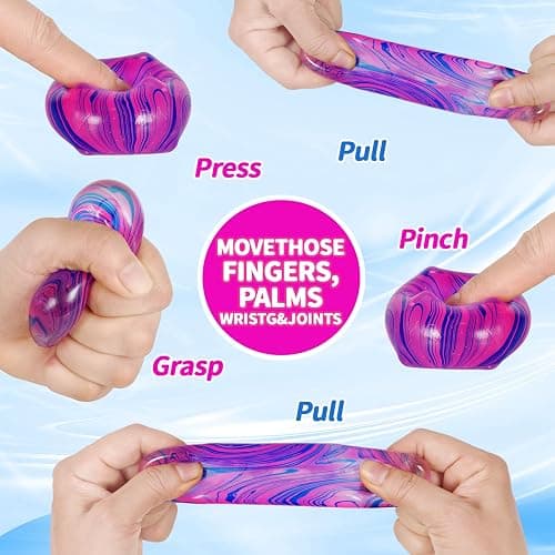 Squishy Fidget Toys Stress Cube, 1.38"*1.38" Stress Balls for Kids Adults Stress Relief, Ice Squishy Cube Sugar Balls, Sensory Toys for Kids with Autism an danxiety Disorder(Purple) thumbnail 4