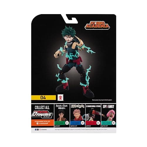 Total Anime Izuku Midoriya - 6.5-Inch Scale Figure with Swappable Faceplates, Alternate Hands, and Energy Effects thumbnail 5