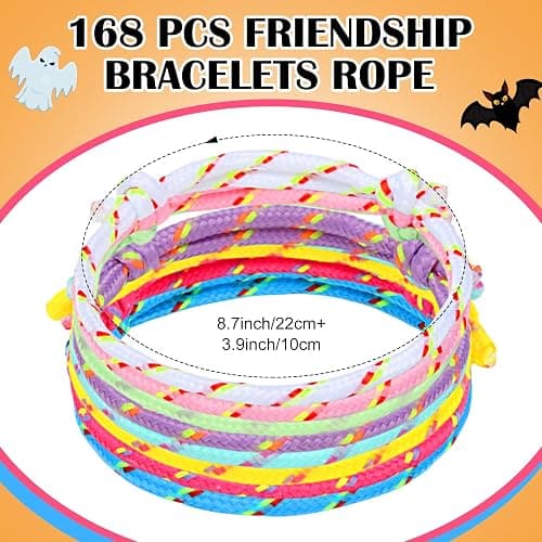 Remerry 168 Pcs Friendship Bracelets Adjustable Woven Rope Bracelets Bulk Graduation Ceremony Prom Class of 2026 Birthday Party Favors & Goodie Bag Stuffers, 8 Assorted Colors(Candy Colors) thumbnail 4