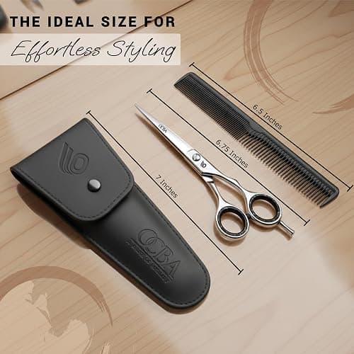 OCBA Professional 6" Hairdressing Scissor Sharp Hair Cutting Scissors for Barbers Hairdressers & Stylists Beard & Haircut Scissors for Men & Women (Classic Scissor) thumbnail 3