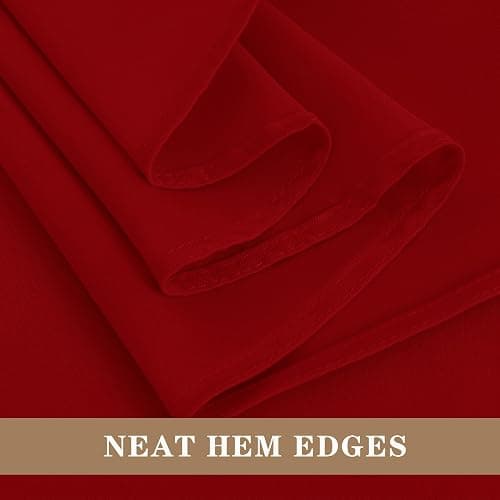 Fitable 6 Pack Red Round Table Clothes - 70 Inches in Diameter - Stain Resistant and Washable Tablecloths, Polyester Fabric Table Covers for Wedding, Party, Banquet, Gathering thumbnail 5