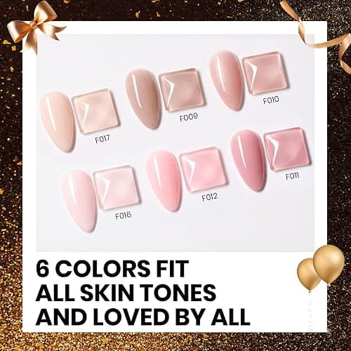 beetles Gel Polish Beetles Color Base Gel Nail Polish 6 Colors Nude Gel Polish Porcelain Doll Pink Polish Polish Neutral Sheer Strengthener Soak Off Art DIY Home thumbnail 5