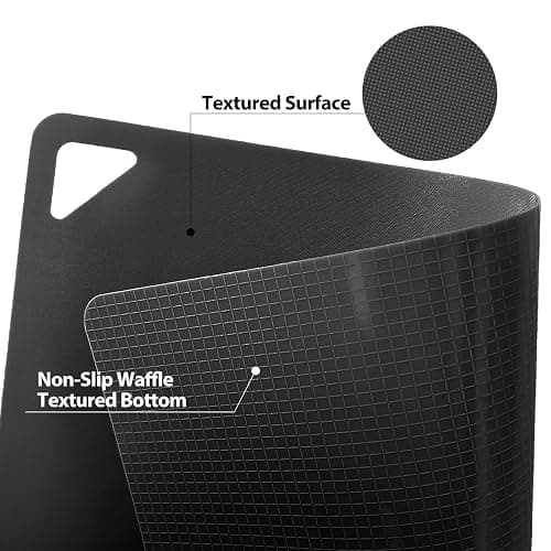 WK Flexible Plastic Cutting Boards Mats for Kitchen, Flexible Non Slip Cutting Mat, Thin Cutting Sheets, BPA Free, Dishwasher Safe, Multi Sizes - 3 - Multi Grey thumbnail 2