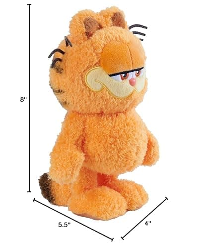 Classic Garfield 8" Plush | Charming Character Detail | Soft and Huggable | Great Gift Or Addition to Your Collection | Garfield Movie | Ages 3+ thumbnail 3