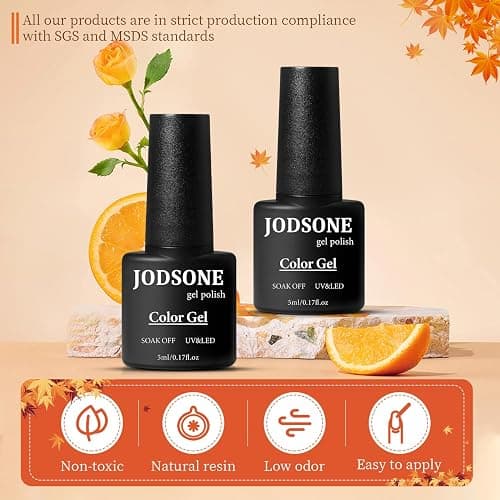 JODSONE 36 Pcs Gel Nail Polish Kit with U V Light of 32 Color Gel Polish Nail Collections Base and Top Glitter Coat Manicure Tools thumbnail 6